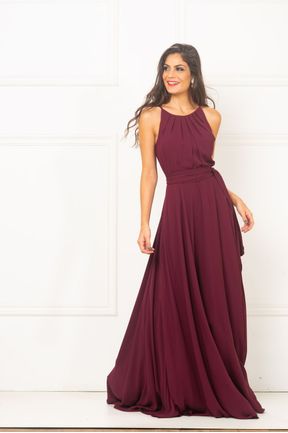 vestido longo saia rodada